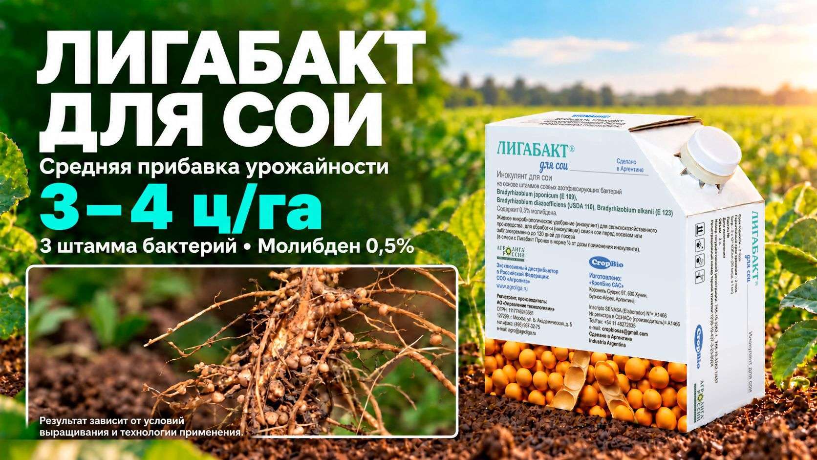 Лигабакт для сои: азотное питание начинается с семян №1